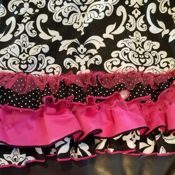 ❤SALE! Girl's black and white dress, M - Picture 4 of 5